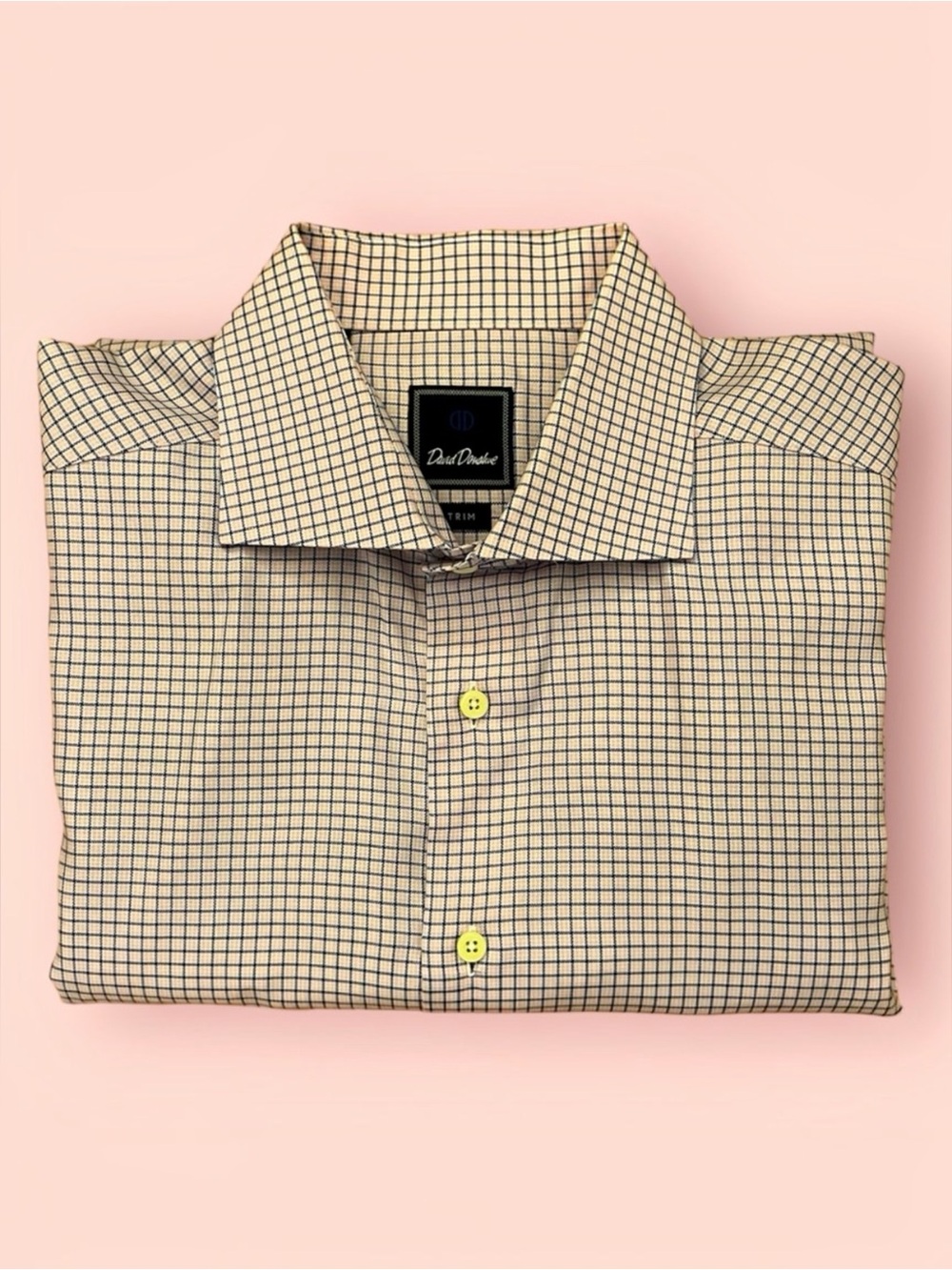 David Donahue Trim Fit Dress Shirt Long Sleeves – Men’s 17½ 34/35